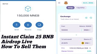 New Minereum Bsc Airdrop  Free 25 BNB Airdrop  Claim Free BNB  How To Sell Minereum Bsc Token [upl. by Latouche]