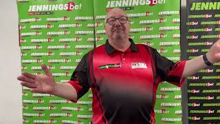 Its absolutely magic  Dennis Harbour qualifies for JenningsBet World Seniors Darts Championship [upl. by Eirollam]