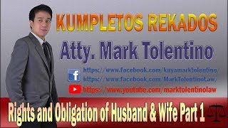 KR Rights and Obligation of Husband amp Wife Part 1 [upl. by Cedell]