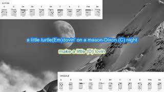 Dixieland Delight by Alabama play along with scrolling guitar chords and lyrics [upl. by Enoed]