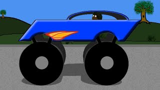 Monster Truck Word Crusher Part 4  Race Car Truck [upl. by Wilfrid]