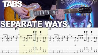 Journey  Separate Ways Worlds Apart  Guitar cover WITH TABS [upl. by Huggins144]