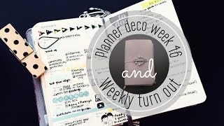 Planner Deco Week 46 amp Weekly Turn Out Pocket Moleskine Planner [upl. by Allecnirp]