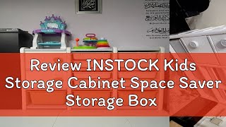 Review INSTOCK Kids Storage Cabinet Space Saver Storage Box Storage Cabinet Bookshelf Wardrobe Orga [upl. by Atikal885]