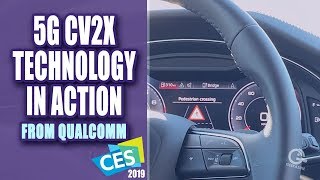 5G CV2X in Action from Qualcomm at CES 2019 [upl. by Netsriik]