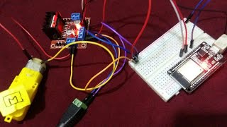 Demo MicroPython Control a DC Motor using L298N Driver with ESP32 and ESP8266 [upl. by Ymiaj]