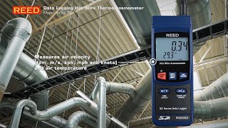 CFMCMM Mini ThermoAnemometer with builtin InfaRed Thermometer Extech AN200 [upl. by Ecienaj]