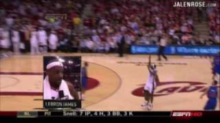 LeBron James Half Court Shot Game 1 vs Pistons 41809 [upl. by Ramon727]