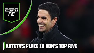 Where does Mikel Arteta rank in Don Hutchison’s top managers 🤔  ESPN FC [upl. by Anerroc852]