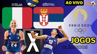 ITÁLIA X SÉRVIA AO VIVO  VÔLEI FEMININO  QUARTAS DE FINAL  OLIMPÍADA PARIS 2024  NARRAÇÃO [upl. by Hamel]