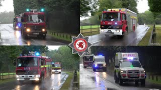 LOTS OF OLD FIRE TRUCKS RESPONDING Dennis Bedford Volvo  2 TONES Wessex Cancer Run 2021 [upl. by Bernetta128]