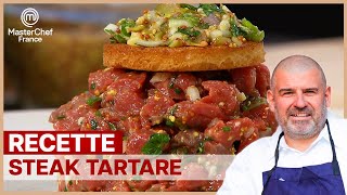 RECETTE PLAT  Le tartare de boeuf  Le secret du Chef Christian Etchebest  MASTERCHEF FR [upl. by Maurizia173]