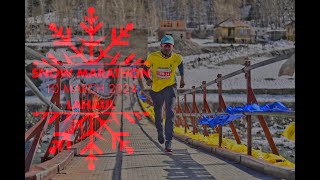 3rd edition of Snow Marathon in Sissu [upl. by Neelia]