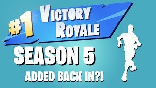 NEW THIRD FORTNITE DEFAULT DANCE SOUNDTRACK ADDED BACK IN  FORTNITE SEASON 5 UPDATE [upl. by Douville]