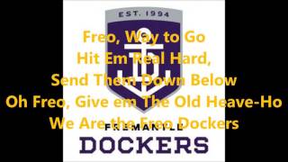 Fremantle Dockers theme song Lyrics AFL SingALong [upl. by Radbourne]