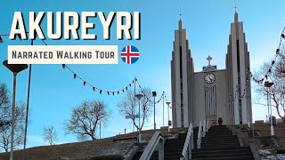 AKUREYRI Iceland  4K Narrated Walking Tour  Lets Walk 2023 [upl. by Cam]