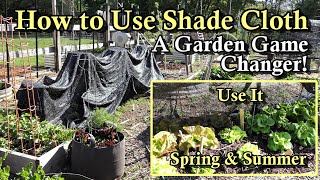 How Does Shade Cloth Work amp How to Use Shade Cloth in the Garden It Benefits Spring amp Summer Crops [upl. by Odlabu]