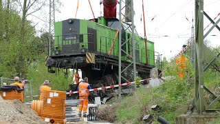 V100 Entgleisung in Birkenwerder mit unerwartetem Zwischenfall [upl. by Nemaj]