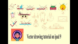 Drawing vector illustration with Affinity Designer 2 On Ipad 9  Easy Drawing affinitydesigner [upl. by Elda]