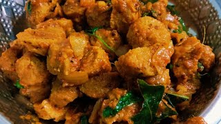 Soya Dry Fry in Tamil  Choya Varuval  Soya Chilli 65  Yummy Tummy Side Dish Recipe Karur Kitchen [upl. by Staal]