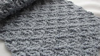 EASY crochet pretty lace scarf tutorial  part 2 [upl. by Encratia]