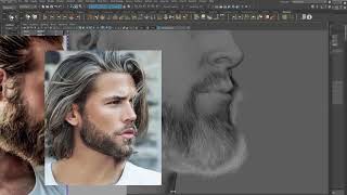 Ornatrix Maya Live Stream Creating Facial Hair part 1 [upl. by Linus]