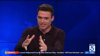 Richard Madden Talks James Bond Rumors GOT Reunion and New Hit Show quotBodyguardquot [upl. by Olleina72]