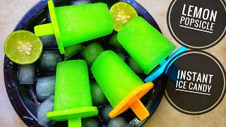 Lemon Candy  Lemon Lolly Recipe  Lemon Blast Ice Candy  Ice Popsicle  Lemon Popsicle Recipe [upl. by Llebasi]