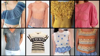 Most Beautiful amp Stylish Crochet Tunic TopBlouses Designs Ideas 2024 [upl. by Schou]