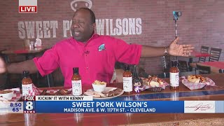 Kennys on a lip smacking good assignment at Sweet Pork Wilsons [upl. by Atoked]