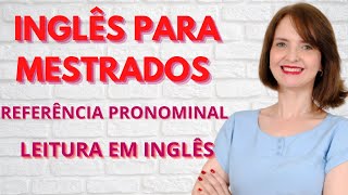 AULA DE INGLÊS  INTERPRETAÇÃO DE TEXTOS E REFERÊNCIA PRONOMINAL [upl. by Rellek276]