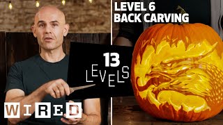 13 Levels of Pumpkin Carving Easy to Complex  WIRED [upl. by Bibeau]