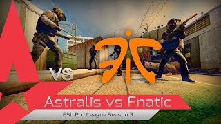 Astralis vs Fnatic  ESL Pro League Season 3 [upl. by Anelhtac441]