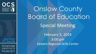 OCS Board of Education Special Meeting — February 5 2024 — 3 PM [upl. by Rossy]