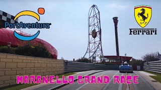 Maranello Grand Race  Ferrari Land  Portaventura  4K [upl. by Moreville]