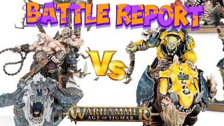 Age of Sigmar Battle Report Ogor Mawtribes v Big Waaagh [upl. by Khalil401]