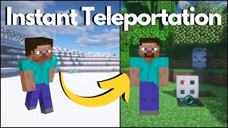 Minecraft Simple Redstone Teleporter Tutorial [upl. by Iveson]