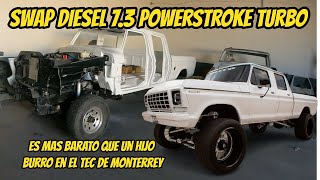 Ford 79 pick up 4 puertas swap 73 powerstroke Diesel Turbo [upl. by Geno]