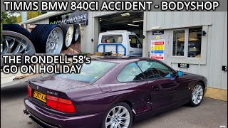 TIMMS BMW 840CI ACCIDENT  BODYSHOP AND ALLOYS [upl. by Adair]