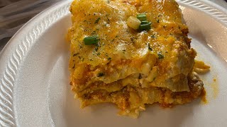 Lasagna made with Turkey meat sauce quick meal ideas [upl. by Aicined501]