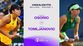 Camila Osorio vs Ajla Tomljanovic  2024 Beijing Round 1  WTA Match Highlights [upl. by Aij]