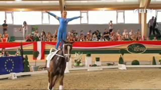 FEI European Vaulting Championships 2013  Female Junior Compulsory 2nd Place  Miriam Esch [upl. by Anyad]