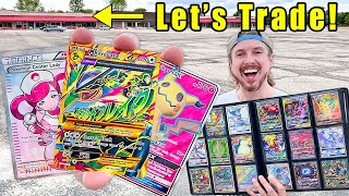 Trading Pokemon Cards TO FANS From My ULTRA RARE Binder [upl. by Neural]