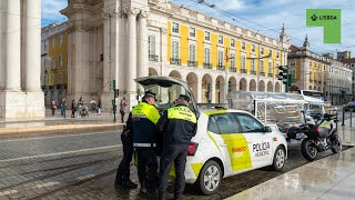 Operação Trenó  Fiscalização Rodoviária na Baixa de Lisboa 👮🛷 [upl. by Dowell]