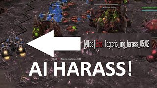 BOT HARASSMENT  Eris vs TyrT  SC2 AI [upl. by Us90]