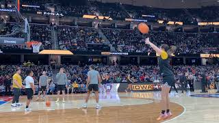 Scenes from Iowa womens basketball practice in Cleveland before national championship game [upl. by Boesch]