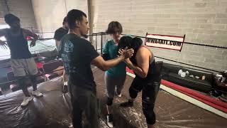 WWA4 Training hammerlocks headlocks Coyote Sandstorm AR FOX Dallas Kage [upl. by Horst196]