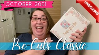 Opening the October 2021 Precuts Quilt Box Classic Sewing Subscription Box Unboxing [upl. by Trawets55]