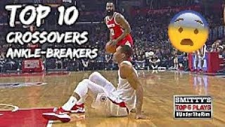 Top 10 James Harden CROSSOVERS amp ANKLEBREAKERS Career [upl. by Eneles508]