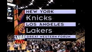 NBA On TNT  Knicks  Lakers November 1997 Highlights [upl. by Oicirtap]